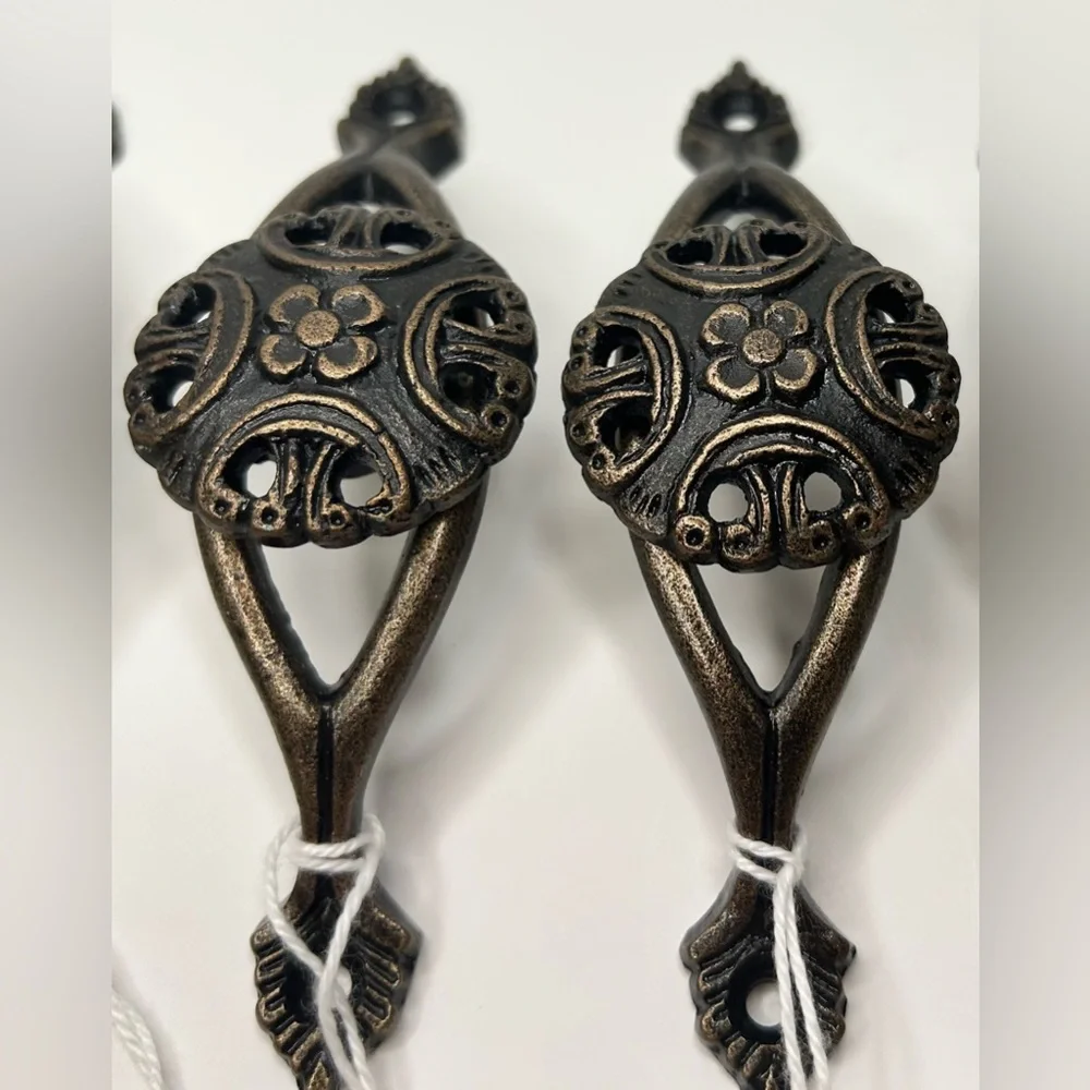 Hobby Lobby Bronze style floral door pull knobs set 6